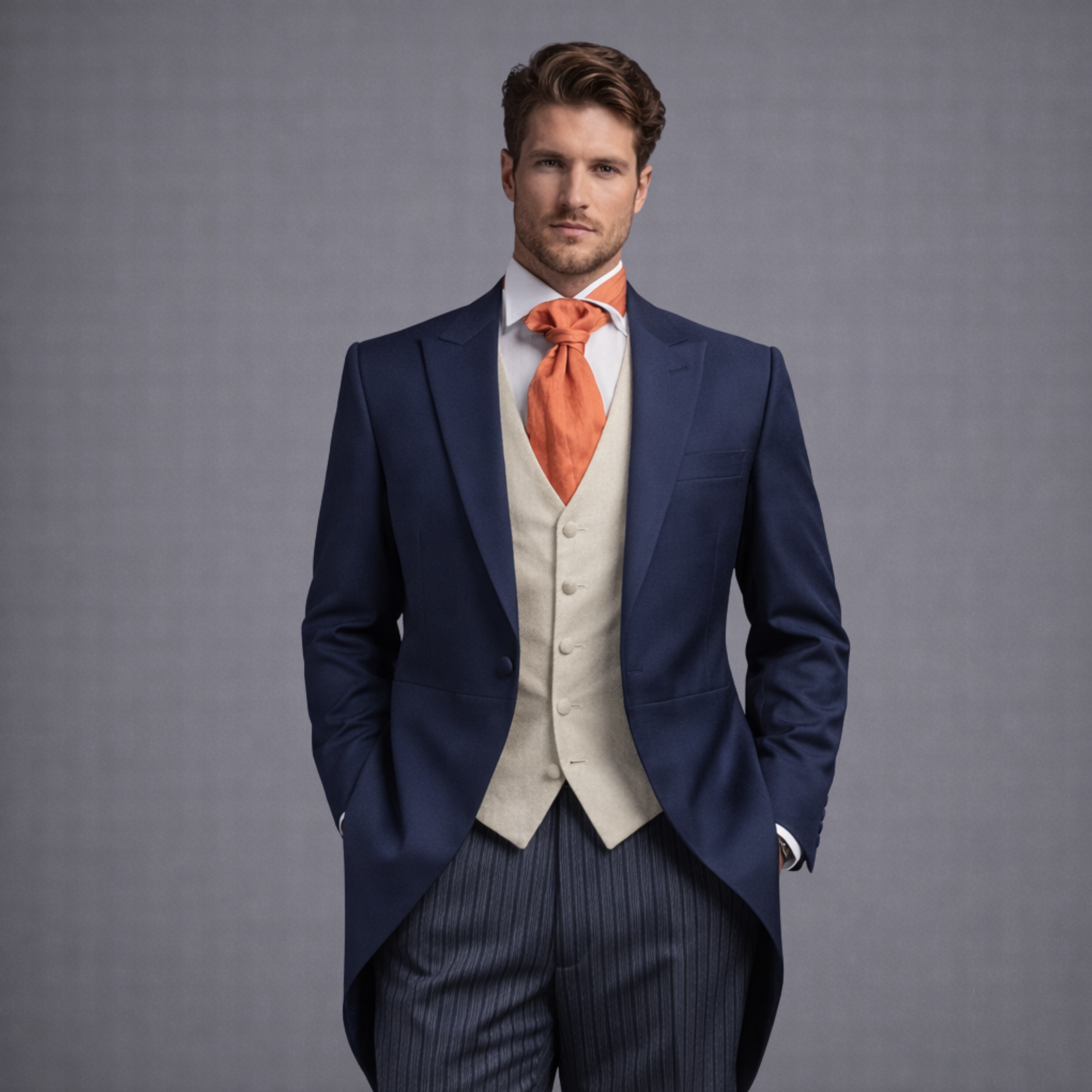 Navy Tailcoat 3pc (Hire)