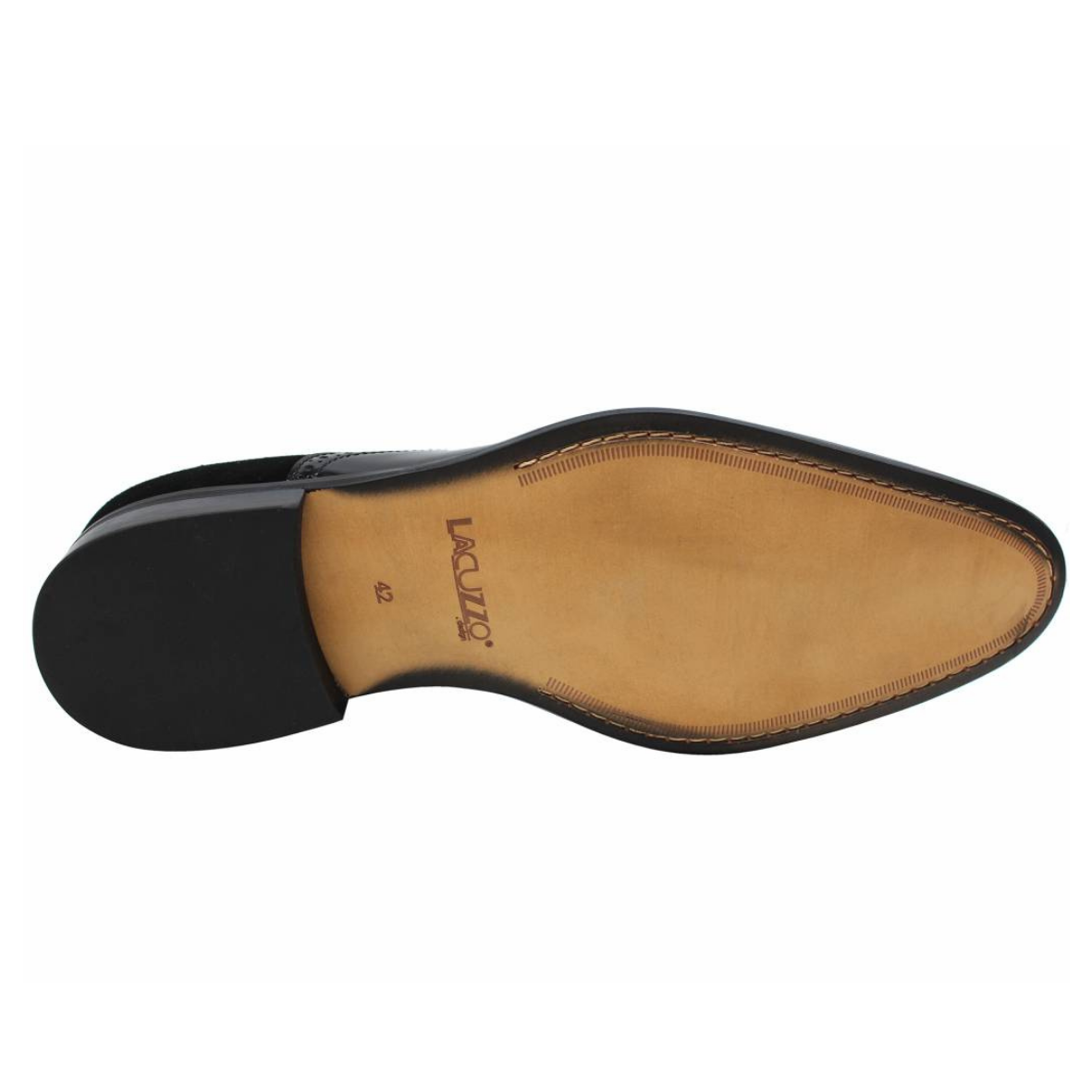 Lacuzzo Black Patent & Suede Oxford Brogues