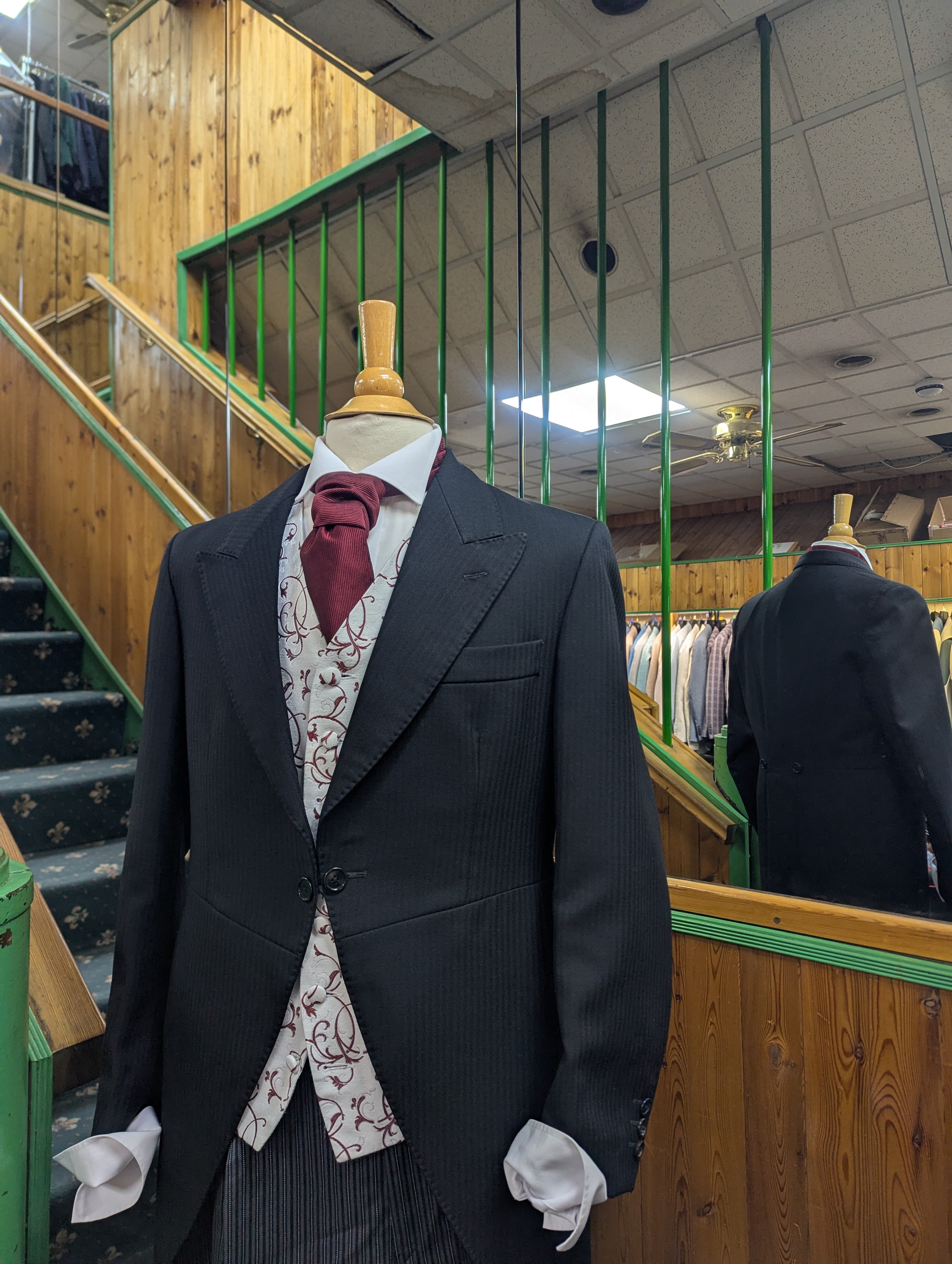 Black Herringbone Tailcoat
