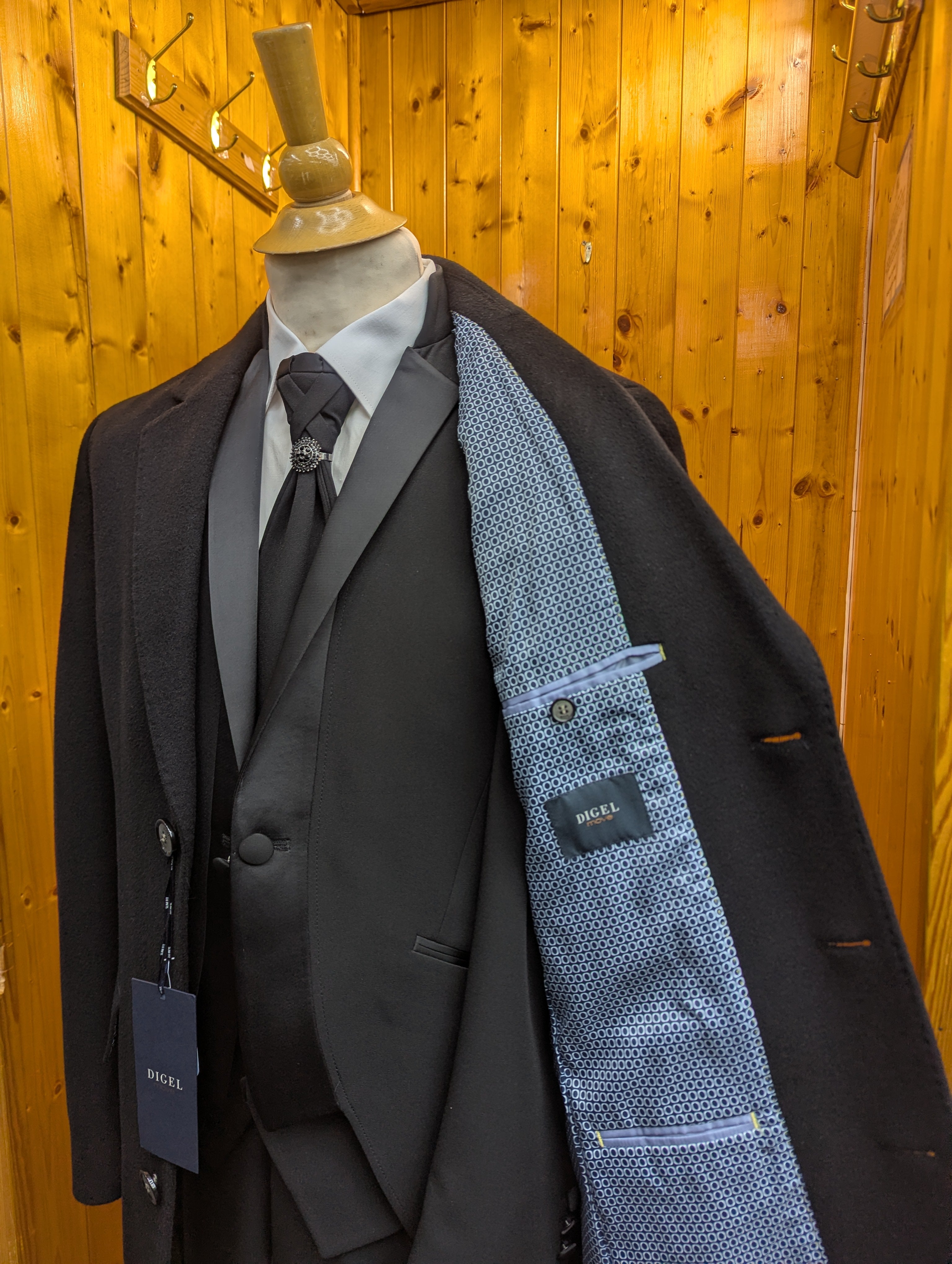 Black Classic Digel Overcoat