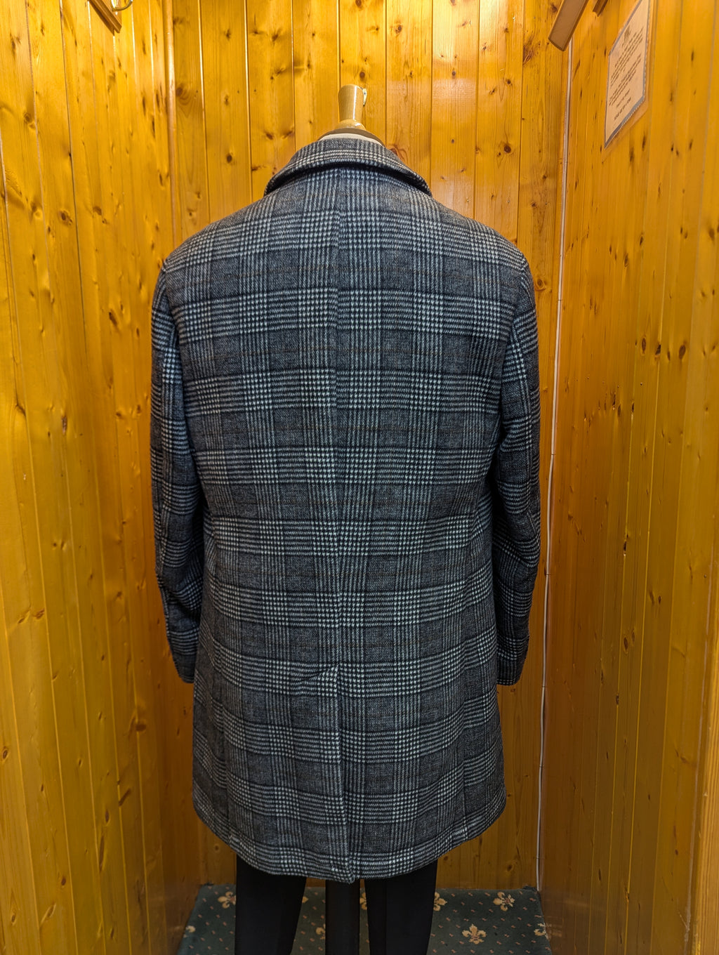 Grey Check Digel Overcoat